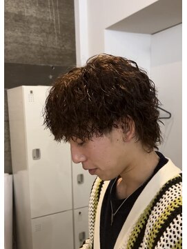 メンズギフト(men's GIFT) ツーブロックツイストスパイラルパーマメンズマッシュウルフ