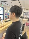 韓国ヘアカルマパーマコンマバングセンターパート黒髪ウルフ