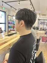 ファイブシーン アオヤマ(5SCENE AOYAMA)&nbsp;韓国ヘアカルマパーマコンマバングセンターパート黒髪ウルフ