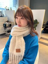 アム(amu)&nbsp;レイヤーカット/韓国ヘア/顔まわりカット/前髪ぱっつん