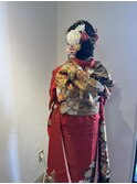 振袖の着付けとヘアセット