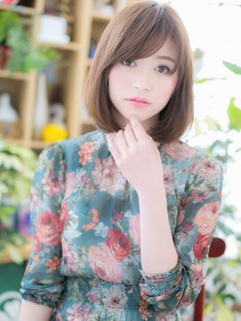 カバーヘア ブリス 戸田公園西口店(COVER HAIR bliss) 大人可愛い斜めバングくすみベージュロブh3戸田公園20代30代40代