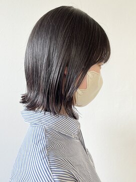 モリオフロムロンドン 松戸店(Morio from London) 【morio松戸 アイダ】ぱつっとボブ/ラインボブ/黒髪ラインボブ