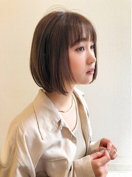 ボブ×顔まわりのみレイヤー