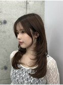 小顔効果抜群!顔周りカット 韓国レイヤーカット♪♪