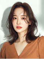 フレイムスヒュー 高崎店(FRAMES HUE)&nbsp;韓国ハッシュカット×艶ショコラベージュカーテンバング高崎