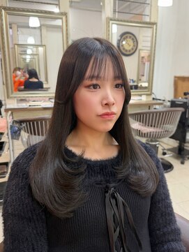 ヘアーアンドメイク シークタチカワ 立川店(Hair&Make Seek) 【古澤】就活用暗過ぎない透明感 オリーブグレージュ レイヤー