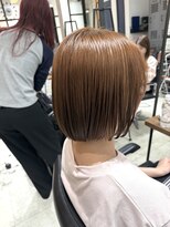 フェリア 渋谷(Feria)&nbsp;【Feria 渋谷】艶ボブ×オレンジベージュ "Tsuyuki"
