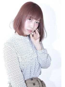 ソファ ヘア 仙台(Sofa) 【Sara仙台駅前】内巻きロブ　　ピンクバレイヤージュ