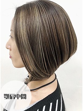 アッシュ 亀戸店(Ash) 【大人エレガント】前下がりボブ×ハイライトカラー