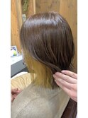 10代20代人気★オシャレさん必見のイエローインナーカラー