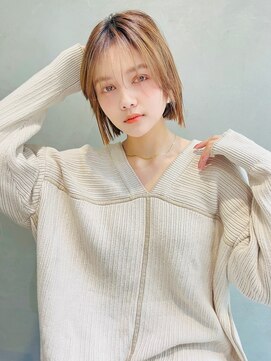 レニーバイエース(LANY by ACE) 【LANY 横浜】切りっぱなしボブ×ミルクティーベージュ