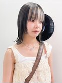 ダブルカラーインナーカラーホワイトベージュケアブリーチ