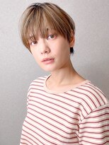 メゾンバイハバナ(maison by HAVANA)&nbsp;20代30代大人かわいい斜めバンググレージュカラー小顔前髪ボブ