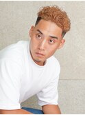 オールバック × スキンフェード
