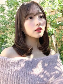 ミラリー トウキョウ(Mirareee Tokyo) 20代30代40代◎前髪パーマグレーベージュレイヤーロング黒髪