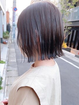 セイドット リー(Say. Ree) say.グレージュアッシュグレージュカラー切りっぱなしボブ原宿