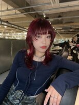 リム(LIM)&nbsp;パキッとレッドレイヤーヘア