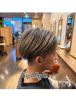 シェロヘア(cielo HAIR)&nbsp;メンズハイライト×2ブロックマッシュ