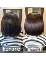 グロス(gloss)&nbsp;【箕面豊中池田】髪質改善縮毛矯正ビフォーアフター