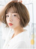 綾瀬/髪質改善/イメチェン♪パールベージュ×大人ボブパーマa