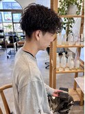 大人かっこいいマッシュ波巻きパーマ◎