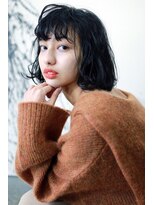 オーバーヘアー 大久保店(over hair)&nbsp;【over hair】ネイビーブラック×ボブスタイル