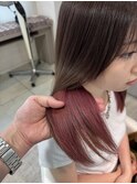 大人気インナーカラーピンク