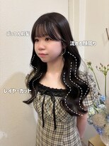 ボタン ハカタ(VOTAN hakata)&nbsp;【votan坂本早苗】盛れる前髪顔周り/レイヤーカット/暗めカラー