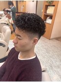 メンズパーマメンズカットメンズショートスタイルフェードカット