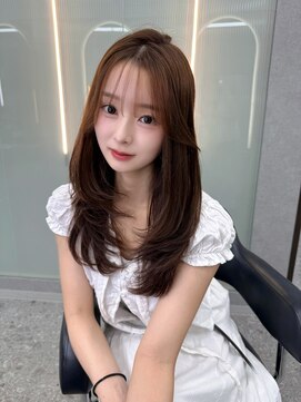 ボタン ハカタ(VOTAN hakata) ミディアムレイヤー/博多美容室/ブラウンカラー