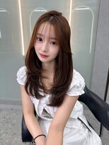 ボタン ハカタ(VOTAN hakata) ミディアムレイヤー/博多美容室/ブラウンカラー