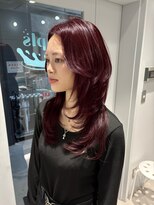 ポプルス(popls)&nbsp;ハッシュカット/ミディアムレイヤー/韓国レイヤー/渋谷/20代