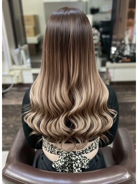 メルシー 大阪梅田店 バレイヤージュ風に☆