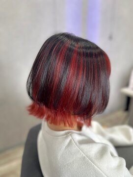 ヘアーディア(Hair...DiA) インナーカラー 赤