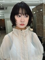 ハニーシブヤ(HONEY shibuya)&nbsp;ハッシュカット暗髪ショートボブ/ダークグレージュ
