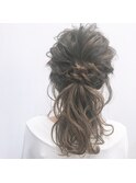 アレンジ/ポニーテール/波ウェーブ/結婚式・二次会セット
