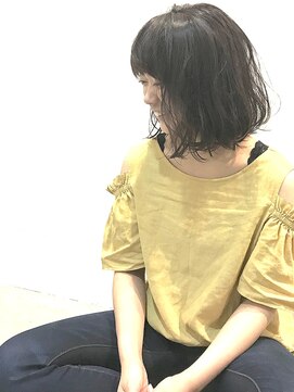 フレイムスヘアデザイン(FRAMES hair design) 透明感が楽しめるアッシュブラック×エアリーボブ