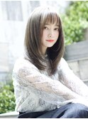 ショート/ボブ【厚めバング/ローライト/スリークボブ】