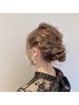 ネオヘアー 曳舟店(NEO Hair) 編み込みシニヨン曳舟ヘアセットダブルカラー髪質改善オージュア