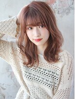 アフロート ルヴア(AFLOAT RUVUA)&nbsp;RUVUA新宿【オレンジベージュカラー×くびれゆるふわ巻き】京佳