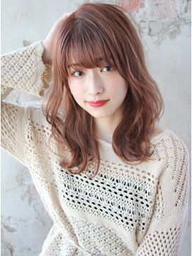 アフロート ルヴア(AFLOAT RUVUA) RUVUA新宿【オレンジベージュカラー×くびれゆるふわ巻き】京佳