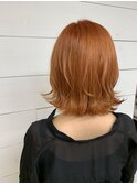 Wカラーで可愛いオレンジ♪