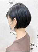 【morio札幌】札幌ボブ 大人かわいい黒髪ぱつっとショートボブ