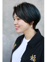 キャスト(cast)&nbsp;【cast】ハンサムショート/ハイライト/ネイビー/堀江/南船場