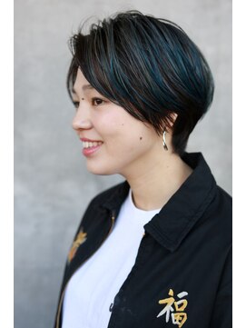 キャスト(cast) 【cast】ハンサムショート/ハイライト/ネイビー/堀江/南船場