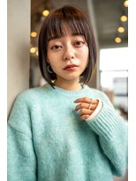 ケアリー 武蔵小杉(Carelly)&nbsp;大人かわいい前髪セシルカットココアブラウンフリンジウェーブ