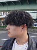波巻きスパイラルパーマ刈り上げマッシュ   h