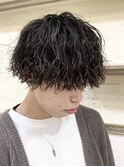 六甲ツイストスパイラルツイスト縦落ちパーマメンズマッシュ三宮