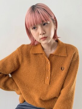 ルル 表参道(lulu.) 暖色カラー/暖色/オレンジ/ピンク/ボブ/重めカット